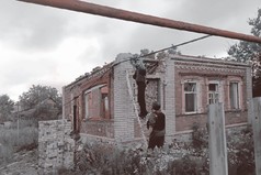 Naprawa sieci gazowej w Konstantynówce w obwodzie donieckiem
