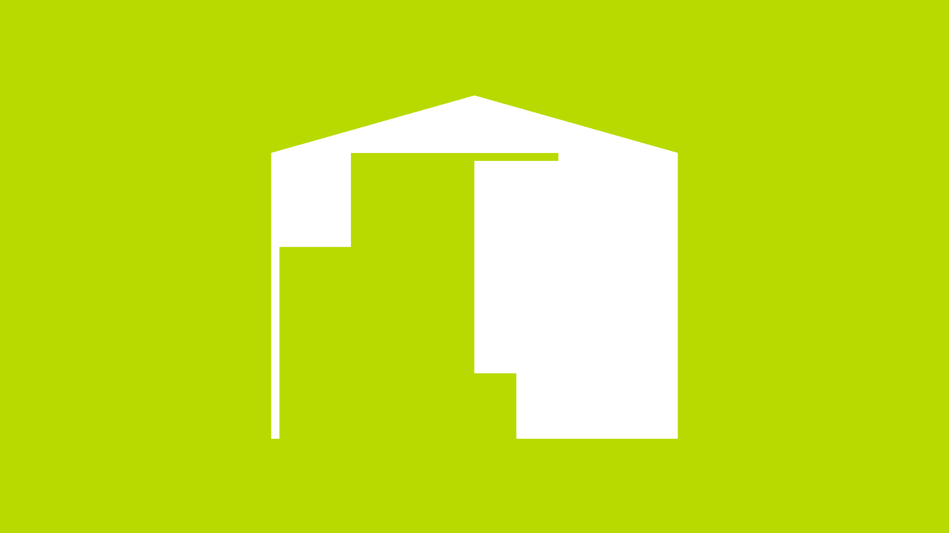 Ilustracja z kształtem przypominającym budynek z dachem, ale "dziurawy"